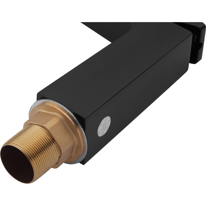 Смеситель для умывальника Kroner KRP Ersel SCH0110BV (черный матовый, с донным клапаном), Цвет производителя: черный матовый, фото 6