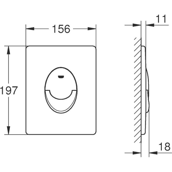 Клавіша змиву Grohe Start 38964P00 (сатин), Колір виробника: сатин (хром матовий), фото , изображение 3