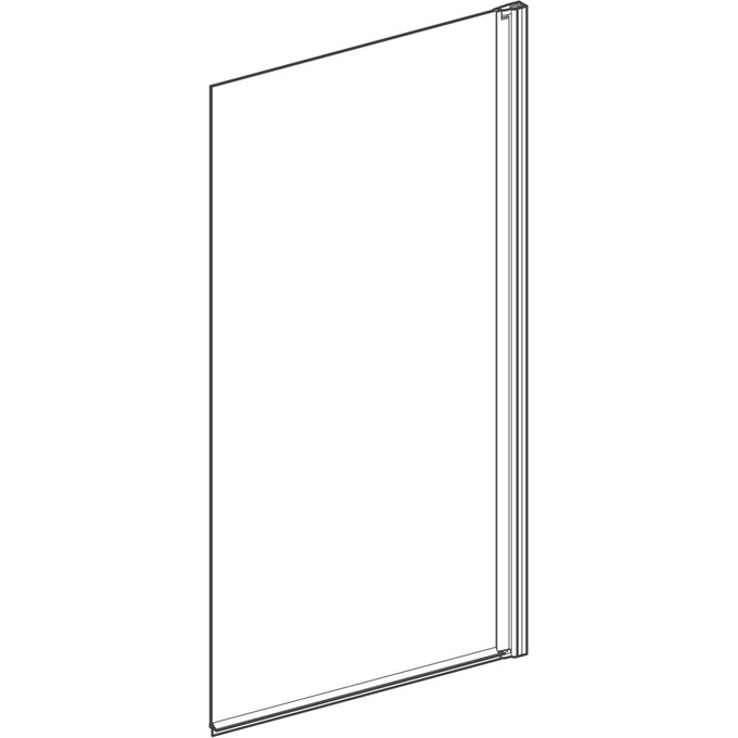 Скляна шторка для ванни Geberit Geo 560.118.00.2 (80x150 см, прозоре скло, профіль хром), фото , изображение 2