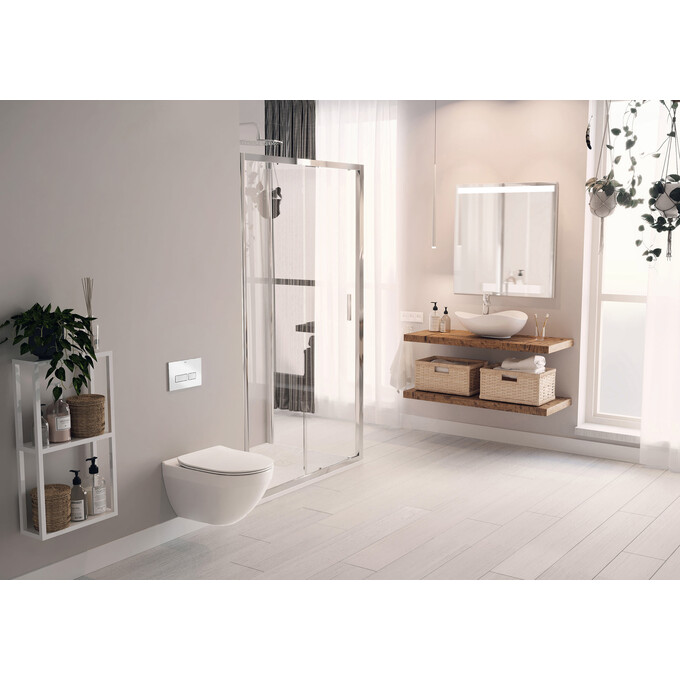 Безободковый подвесной унитаз Roca Hebe Round Rimless A34H138000 (c сиденьем), фото 2