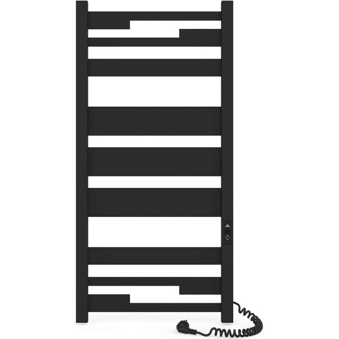 Электрический полотенцесушитель Laris Зебра Афина ЧФ(Ч)9 R2 73207853 (500x1100, черный матовый, правый, с таймером), Доступные размеры: 500 x 1100, Цвет производителя: черный матовый, Подключение полотенцесушителя: правое, фото 2
