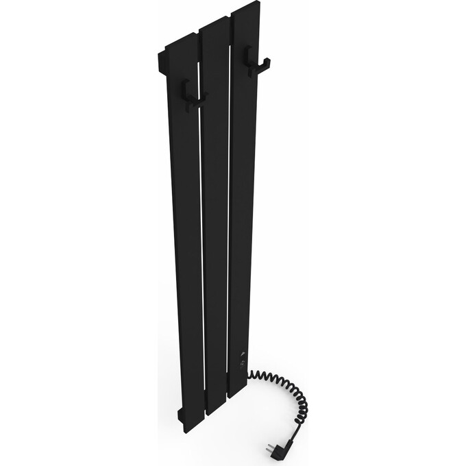 Электрический полотенцесушитель Laris Зебра Бостон ЧФ(Ч)3 R2 73207919 (230x1200, черный матовый, правый, с таймером), Доступные размеры: 230 x 1200, Цвет производителя: черный матовый, Подключение полотенцесушителя: правое, фото 4