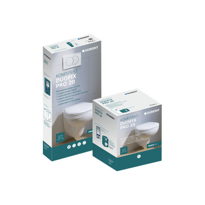 Комплект унитаз с инсталляцией 3 в 1 Geberit Duofix Pro 20 118.315.11.2: подвесной унитаз с сиденьем Kolo Idol + инсталляция Geberit Duofix Delta + клавиша смыва белая Geberit Delta01, фото 2