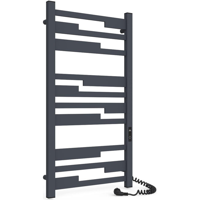 Электрический полотенцесушитель Laris Зебра Тетрис ЧФ(ГМ)10 R2 73207855 (500x1000, графит, правый, с таймером), Доступные размеры: 500 x 1000, Цвет производителя: графит, Подключение полотенцесушителя: правое, фото 