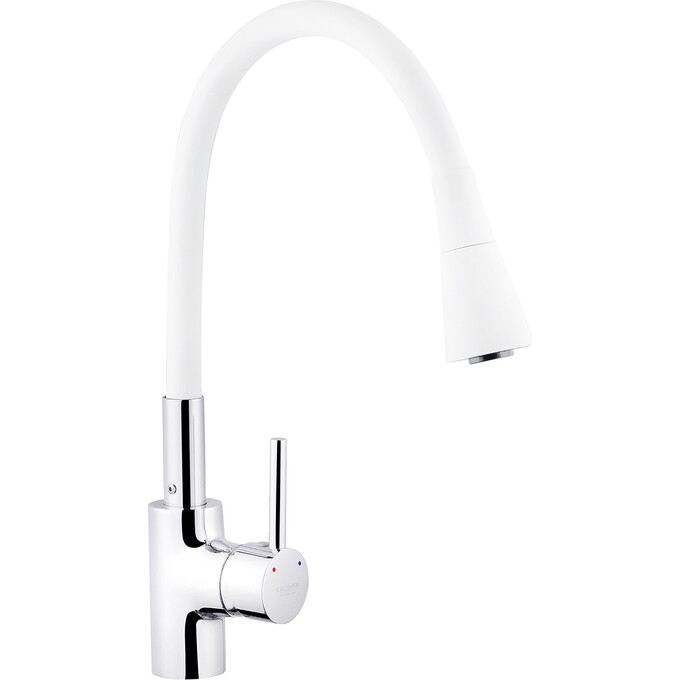 Кухонна мийка зі змішувачем Kroner KRG5050HMC031WHISP016 (50x50 см, 3.0/1.0 мм, з коландером, дозатором та сифоном), фото , изображение 14