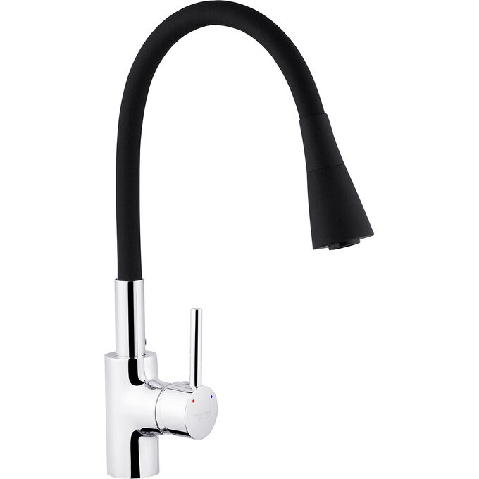 Кухонна мийка зі змішувачем Kroner KRG6050HMC031BLKSP016 (60x50 см, 3.0/1.0 мм, з коландером, дозатором та сифоном), фото , изображение 12