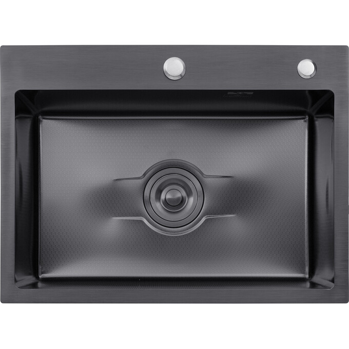 Кухонна мийка зі змішувачем Kroner KRD5843HMPVDSCH035PVD (58x43 см, 3.0/1.0 мм, з дозатором та сифоном), фото , изображение 2