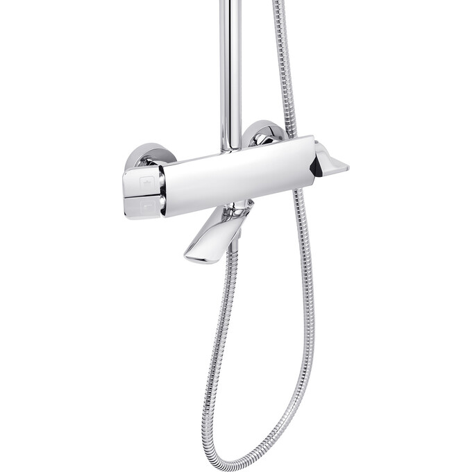 Комплект змішувачів для ванної кімнати Kroner Makon KRMC063C010 (C063+C010, хром), фото , изображение 4