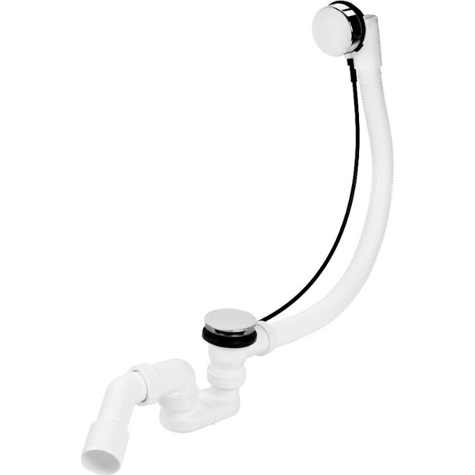 Сифон для ванни Devit DVSE141 (з переливом та поворотним механізмом), фото 