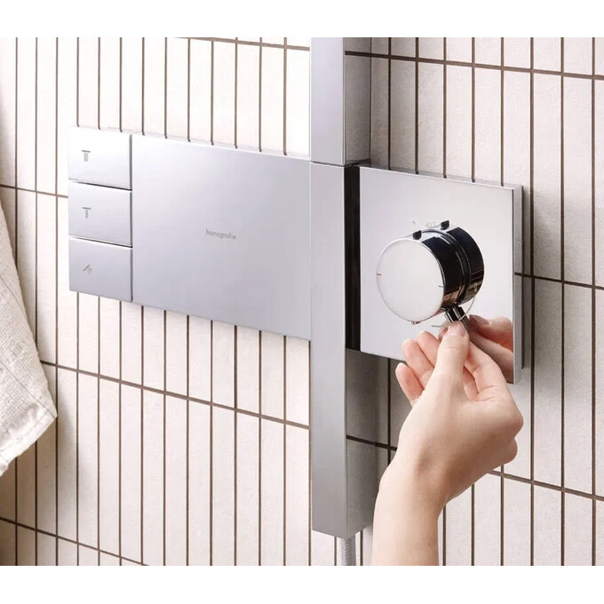 Душевая система с термостатом Hansgrohe Raindance Alive Q 2jet Chrome 24590000 (хром), Цвет производителя: хром, фото 7