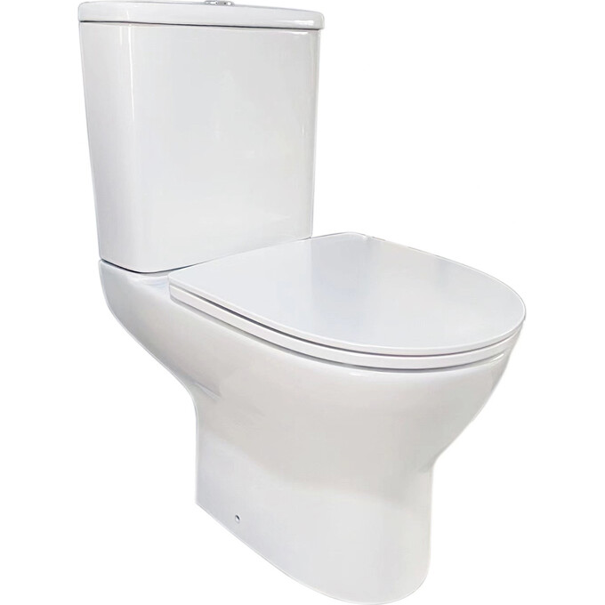 Безободковый унитаз-компакт Devit Basic Round 3020147 (c сиденьем), фото 2