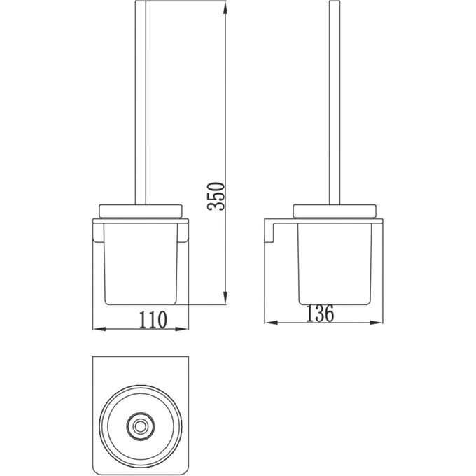 Ёршик для унитаза Devit DO IT 4030170B (черный матовый, настенный), фото 4
