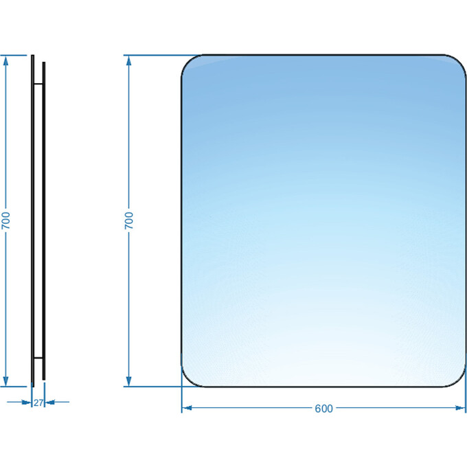 Дзеркало для ванної кімнати Devit Basic 4600700 (60x70 см), Доступні розміри: 60 x 70, фото , изображение 3