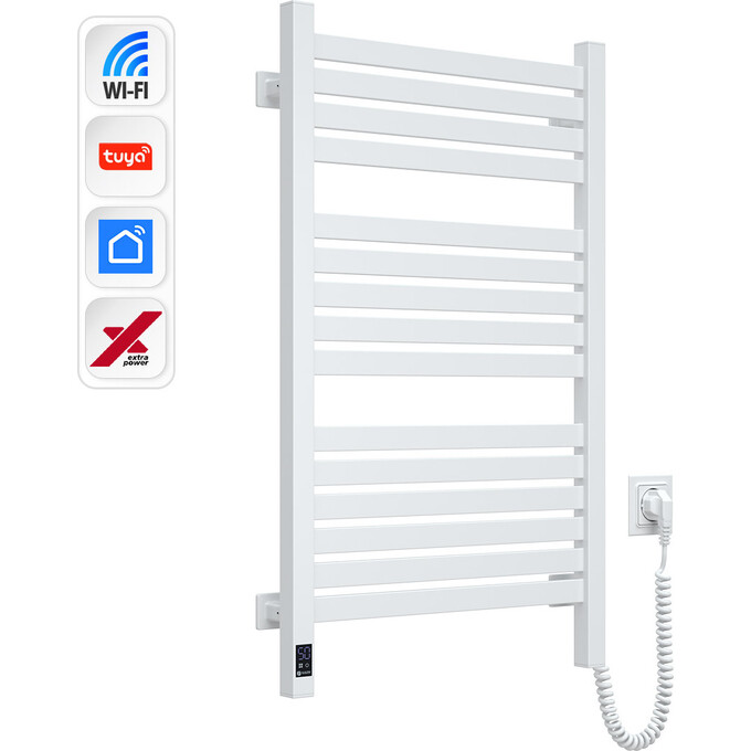 Электрический полотенцесушитель Navin Авангард X Sensor Wi-Fi 12-172055-4880 (480x800, белый, правый, сенсорный, с таймером), Доступные размеры: 480 x 800, Цвет производителя: белый, Подключение полотенцесушителя: правое, фото 2