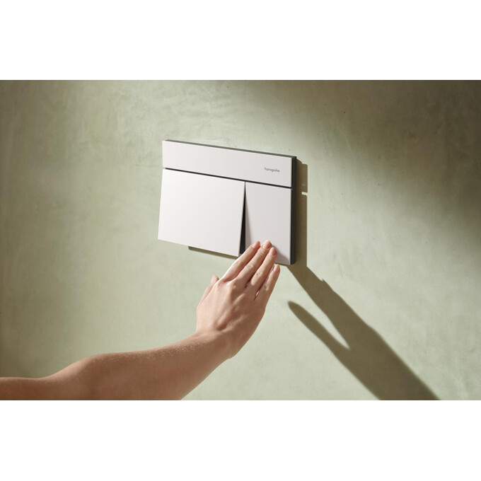 Кнопка змиву Hansgrohe iFrame Element E Matt White 66003700 (біла матова), Колір виробника: білий матовий, фото , изображение 3