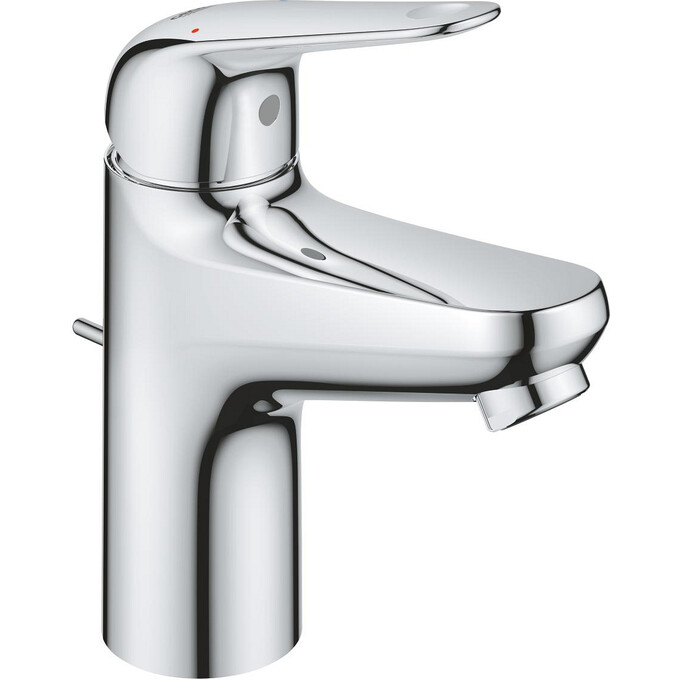 Змішувач для умивальника Grohe QuickFix Swift ColdStart S-Size Chrome 24322001 (хром, з донним клапаном), фото 