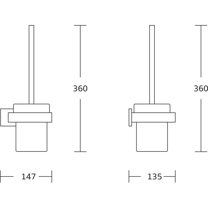 Ершик для унитаза VBI Jupiter Black VBI-040610BL (черный матовый, настенный), Цвет производителя: черный матовый, фото 2