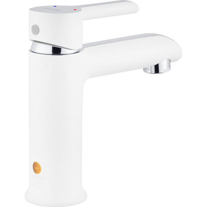 Комплект смесителей для ванной комнаты Kroner Essen KREW063W010 (W063+W010, хром/белый), фото 17