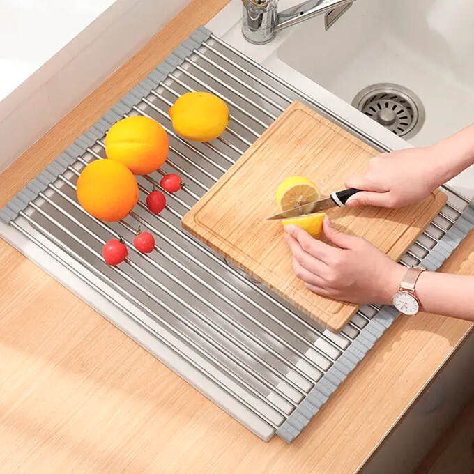 Кухонна мийка із змішувачем Kroner KRD5050HMBGRA43332C132GRASP016 (50x50 см, 3.0/1.0 мм, з дозатором, сифоном та сушаркою для посуду), фото , изображение 23