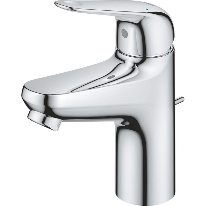 Змішувач для умивальника Grohe QuickFix Swift ColdStart S-Size Chrome 24322001 (хром, з донним клапаном), фото , изображение 2