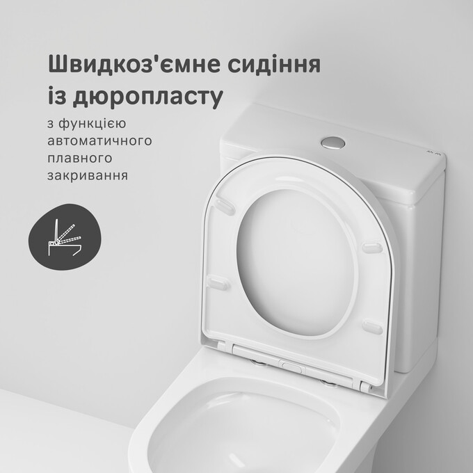 Безободковый унитаз-компакт Am.Pm X-Joy CXA8601SC (с сиденьем), фото 15
