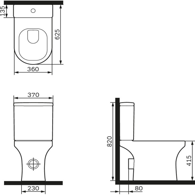 Безободковый унитаз-компакт Am.Pm X-Joy CXA8601SC (с сиденьем), фото 17