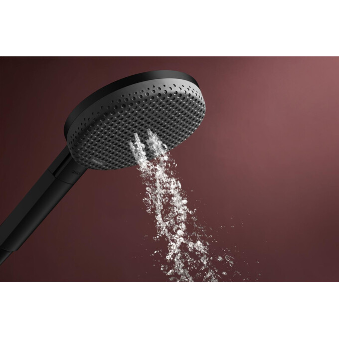 Лейка для душа Hansgrohe Raindance Alive Select S EcoSmart+ Matt Black 24512670 (черная матовая, трехрежимная), Цвет производителя: черный матовый, фото 4