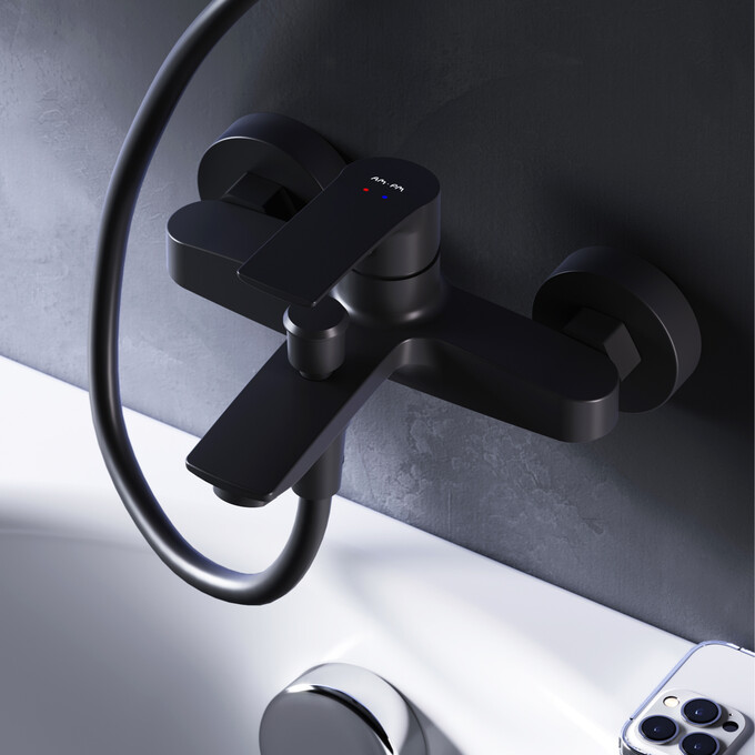 Змішувач для ванни Am.Pm Pride F7C10022 (чорний матовий), Колір виробника: чорний матовий, фото , изображение 5