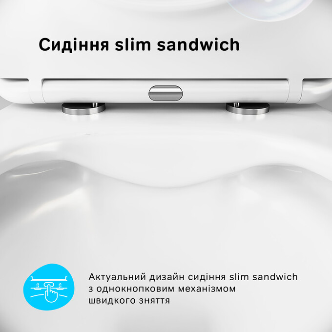 Безободковый подвесной унитаз Am.Pm X-Joy FlashClean CXA1700SC (с сиденьем), фото 12