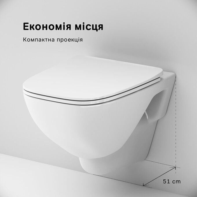 Безободковый подвесной унитаз Am.Pm X-Joy FlashClean CXA1700SC (с сиденьем), фото 15