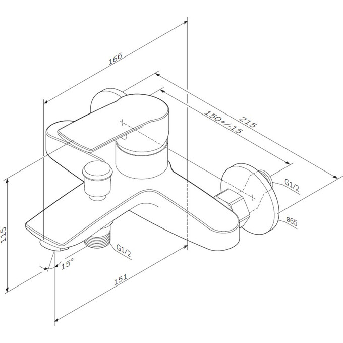 Змішувач для ванни Am.Pm Pride F7C10000 (хром), Колір виробника: хром, фото , изображение 15