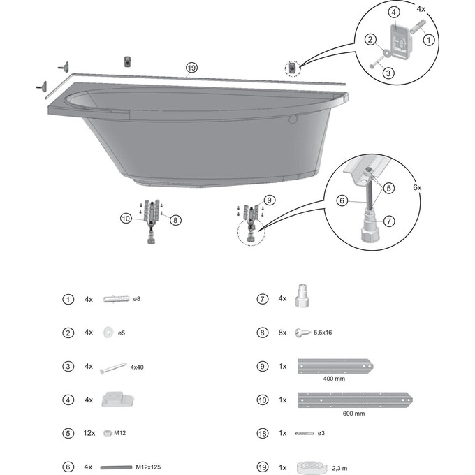 Ножки для ванны Ravak Avocado CYS0000000, фото 2