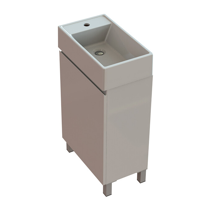 Тумба Snail Тина с умывальником Snail Веста 500КМ164LA100 (50 см, белая глянцевая, левая, напольная), Доступные размеры: 50 x 30 L, фото 14