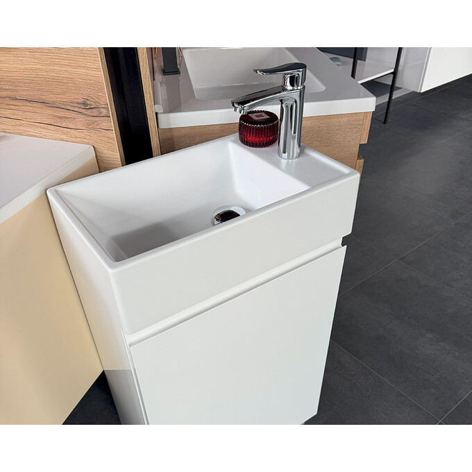 Тумба Snail Тіна з умивальником Snail Веста 500КМ164RA100 (50 см, біла глянсова, права, підлогова), Доступні розміри: 50 x 30  R, фото , изображение 8