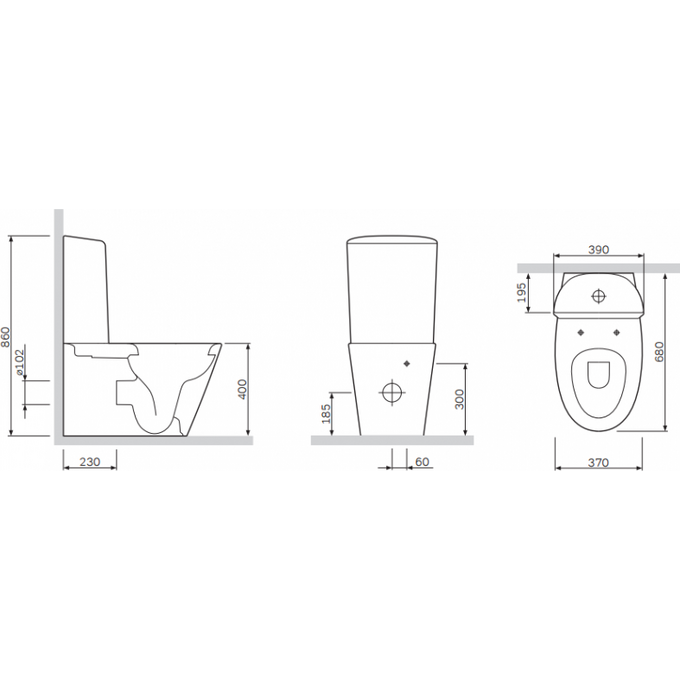 Унітаз-компакт Am.Pm Admire C108607WH (без сидіння), фото , изображение 2