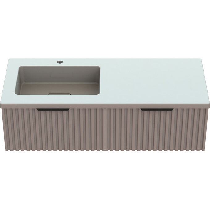 Тумба Snail Ванесса з умивальником Snail Аляска 1200KMF500LA100 (120 см, біла глянсова, ліва, підвісна), Доступні розміри: 120 x 50 L, фото , изображение 10