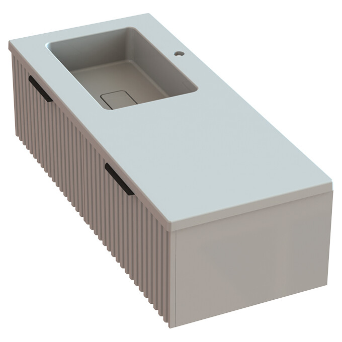 Тумба Snail Ванесса з умивальником Snail Аляска 1200KMF500LA100 (120 см, біла глянсова, ліва, підвісна), Доступні розміри: 120 x 50 L, фото , изображение 12