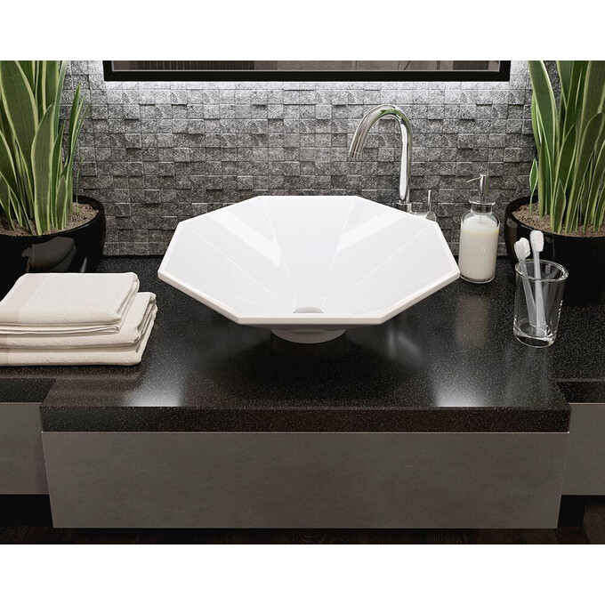 Умивальник Snail Сиріус White Glossy 113A100 (46x46 см, білий глянсовий, чаша), Колір виробника: білий глянець, фото , изображение 4