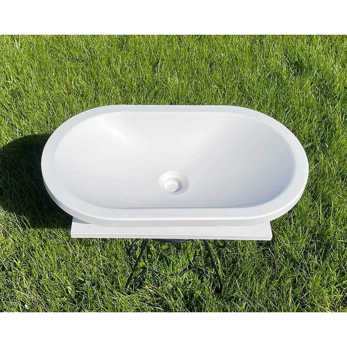 Умывальник Snail Гера White Matt 155A100M (60x35 см, белый матовый), Цвет производителя: белый матовый, фото 