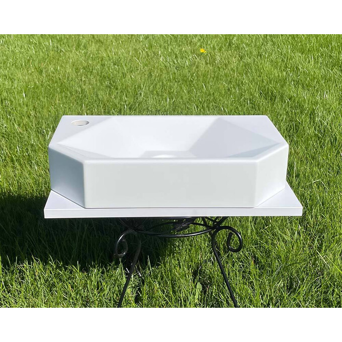 Умивальник Snail Тритон L White Matt 158LA100M (45x26 см, білий матовий), Доступні розміри: 45 x 26 L, Колір виробника: білий матовий, фото , изображение 3