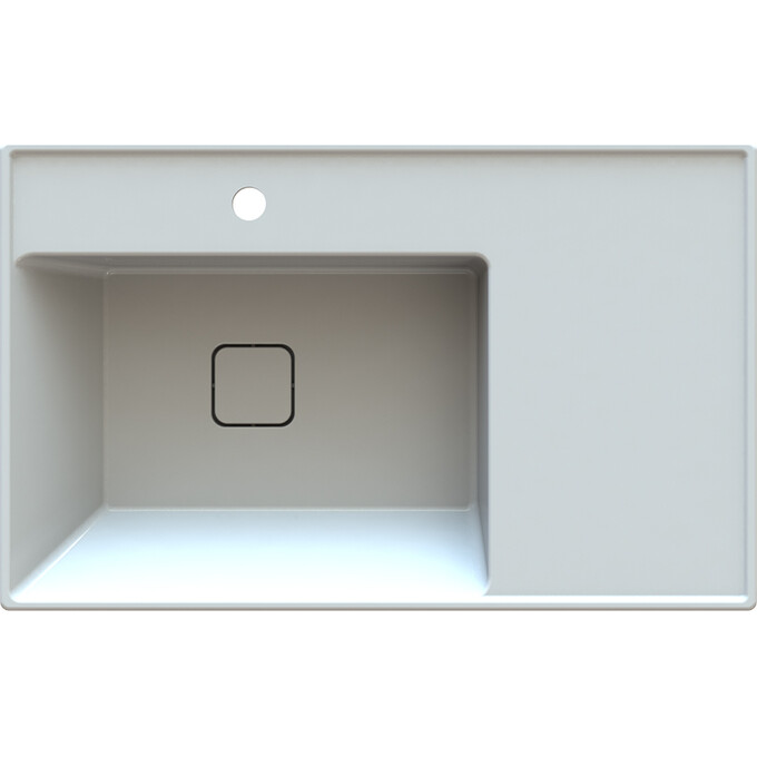 Умывальник Snail Лира Black Glossy 161A200 (80x50 см, черный глянцевый, с крылом), Цвет производителя: черный глянец, фото 3