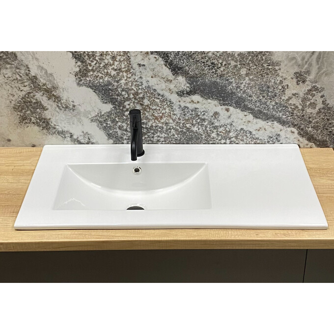 Умывальник VBI Ferrara 90 L White VBI-018048 (90x47 см, белый глянцевый, левый), Доступные размеры: 90 x 47 L, фото 2