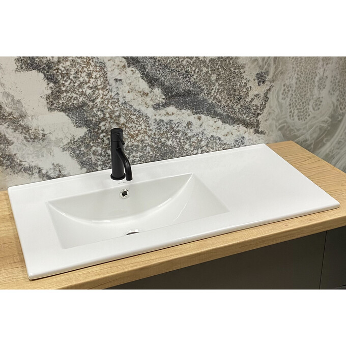 Умывальник VBI Ferrara 90 L White VBI-018048 (90x47 см, белый глянцевый, левый), Доступные размеры: 90 x 47 L, фото 4