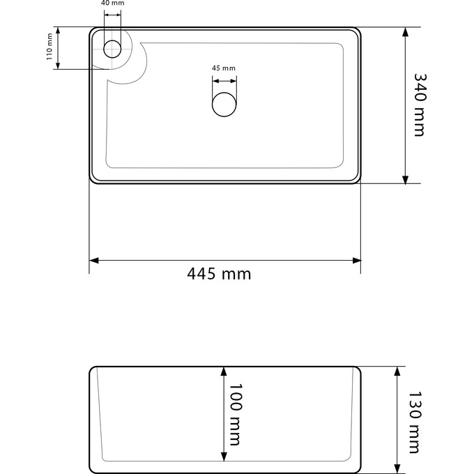 Умывальник VBI Lucito White VBI-015502 (45x34 см), фото 5