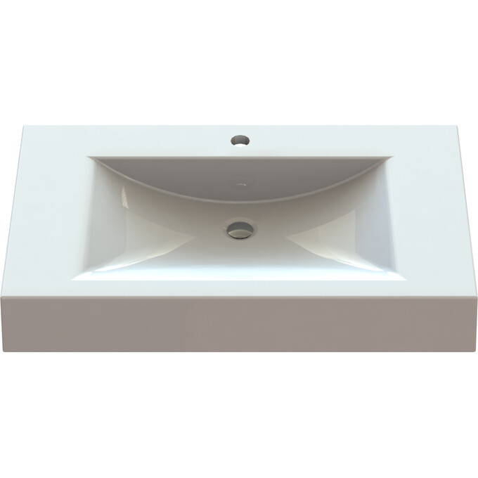 Умывальник Snail Атлант 800 White Glossy 163/800A100 (80x48 см, белый глянцевый, с крылом), Доступные размеры: 80 x 48, Цвет производителя: белый глянец, фото 7