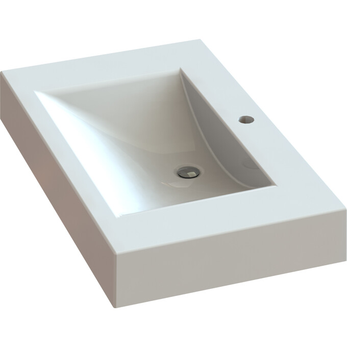 Умывальник Snail Атлант 800 White Glossy 163/800A100 (80x48 см, белый глянцевый, с крылом), Доступные размеры: 80 x 48, Цвет производителя: белый глянец, фото 8