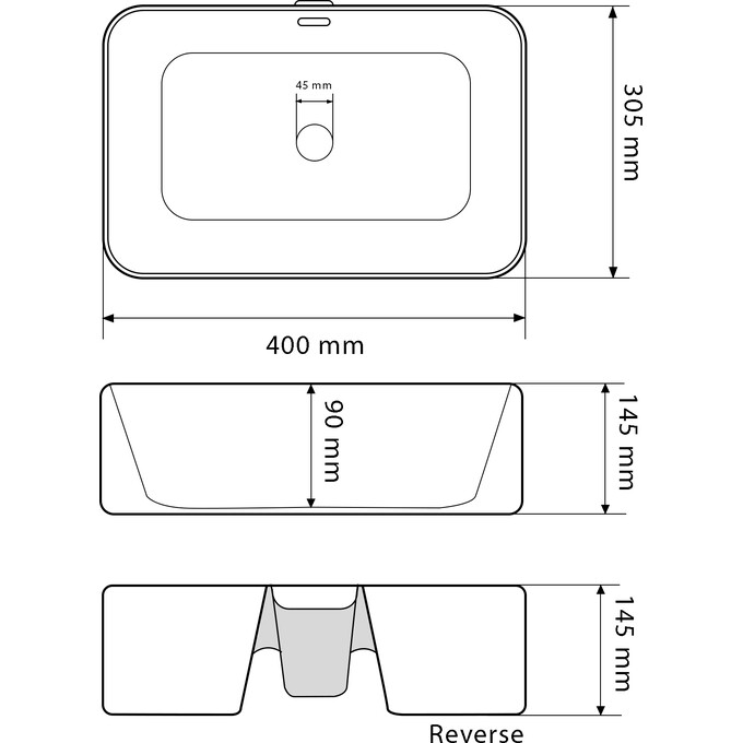 Умивальник VBI Arabba WHITE VBI-013500 (40x31 см), Доступні розміри: 40 x 31, Колір виробника: білий, фото , изображение 5