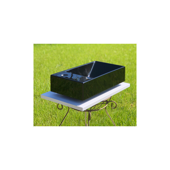 Умывальник Snail Эстель L Black Glossy 153A200 (40x22 см, черный глянцевый), Доступные размеры: 40 x 22 L, Цвет производителя: черный глянец, фото 4