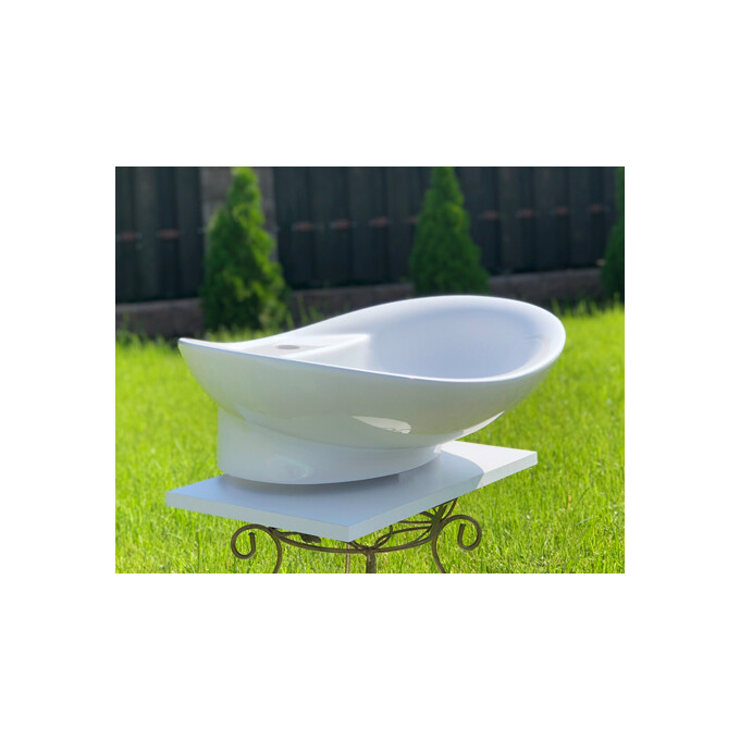 Умивальник Snail Гармонія White Glossy 102A100 (65x43 см, білий глянсовий), Колір виробника: білий глянець, фото , изображение 7