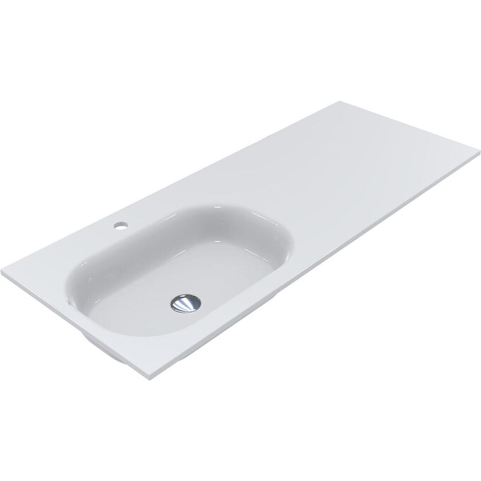 Умывальник Miraggio Lake 1250 L Miramarble 8815428 (125x50 см, с крылом), Доступные размеры: 125 x 50 L, Технология производства: Miramarble, фото 